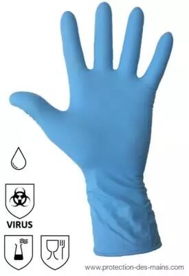 20 gants jetables nitrile pour l'usage alimentaire, industriel