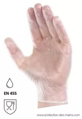 Lot de 100 gants jetables en plastique transparent en polyéthylène pour la  cuisine, le nettoyage, la manipulation des aliments