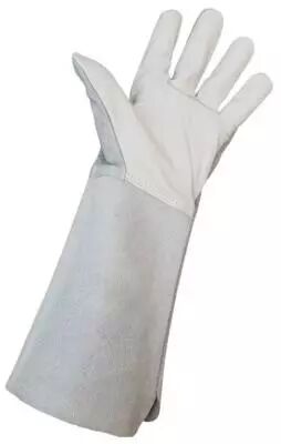 photo Gants cuir avec manchettes très longues