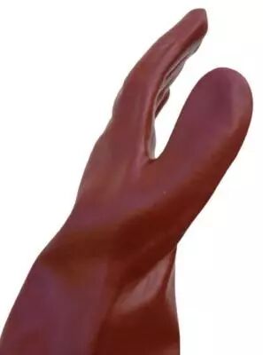 Gants latex manche longue intérieur textile (la paire)