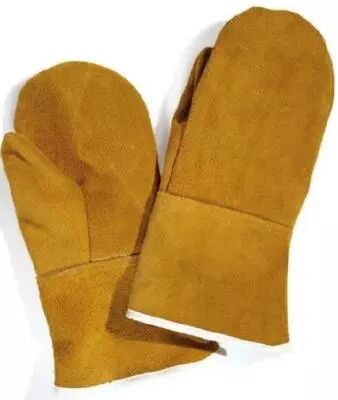 Gants Protection Anti Chaleur 3 Doigts Avec Manchette Cuir Coval - Gants et  moufles de Four Professionnels - La Toque d'Or