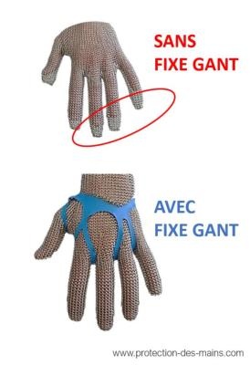 Fixe Gants Serre gant pour Gant Côte de Maille (x100) - Gants