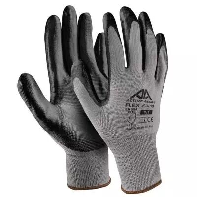 2 gants de cuisine textile/néoprène noir et gris