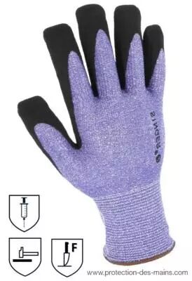 Gants blancs et gants noirs de coton avec points antiglisse