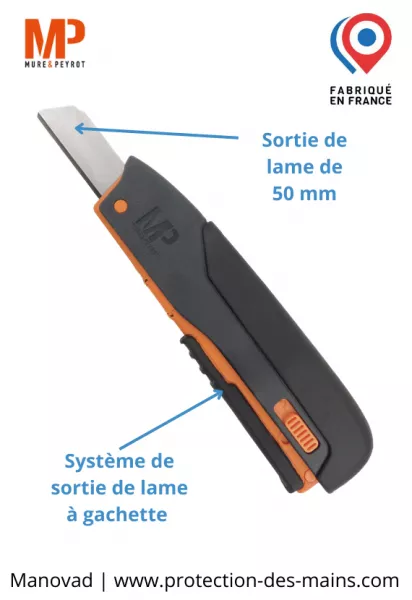 Couteau de s�curit� � gachette - Lame longue (l\'unit�) 
