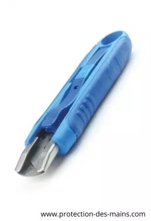 Couteau de sécurité bi-matière - Lame rétractable - Norme alimentaire (l\'unité)