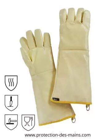 Gants anti chaleur 350 ° contact Alimentaire - 45 cm (la paire) 