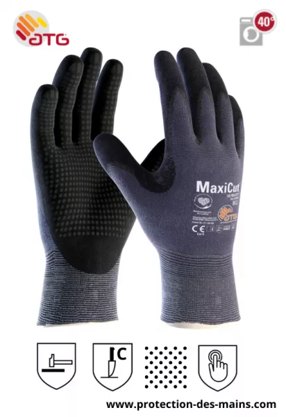 Gants anti coupure - Niveau C - ATG Maxicut Ultra DT 44-3445 - Picots (la paire)