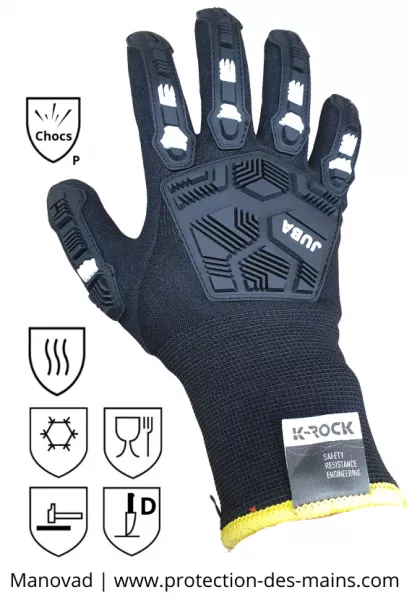 Gants anti-coupure & thermiques avec protection Impact - Niveau D - Chaleur et froid (la paire)