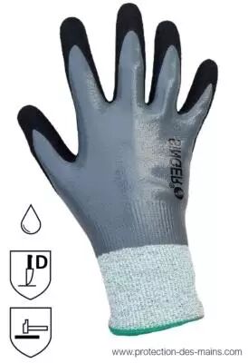 Gants Anti-Coupure D Etanches Nitrile - PHD557