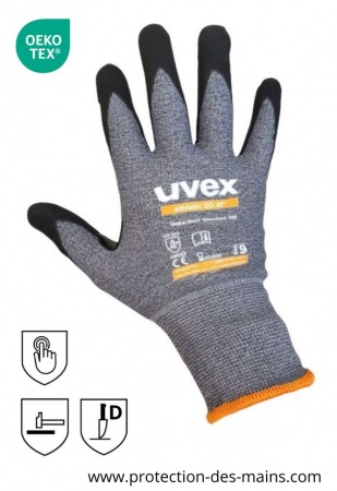 Gants anti coupure fins ergonomiques UVEX Athletic D5 XP (la paire)