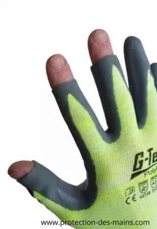 Gants anti coupure haute précision - 3 doigts ouverts (la paire) 