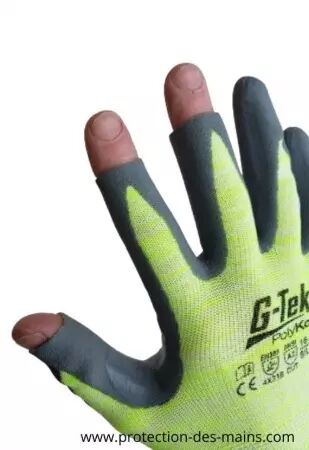 Gants anti coupure haute précision - 3 doigts ouverts (la paire) 