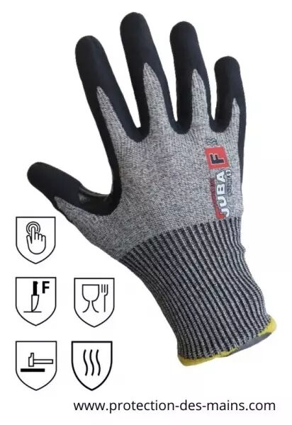 Gants anti coupure niveau F enduction Nitrile (la paire)