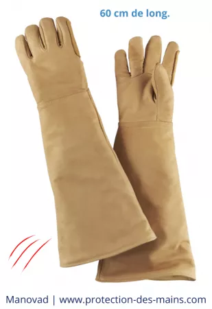 Gants anti-morsure et griffure - Cuir Kevlar (la paire)