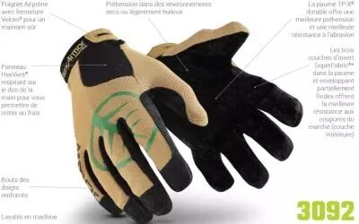 photo paire de gants solides contre barbelés