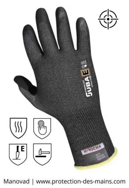 Gants anticoupure - Niveau E - Tr�s haute dext�rit� - Enduction PU