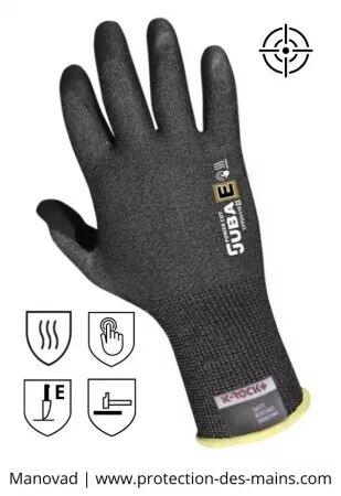 Gants anticoupure - Niveau E - Très haute dextérité - Enduction PU