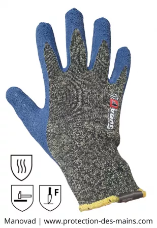 Gants anticoupure - Niveau F - Anti chaleur 250&deg; 