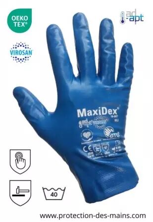 Gants ATG Maxi Dex 19-007 - Très haute précision étanches + antivirus (la paire)