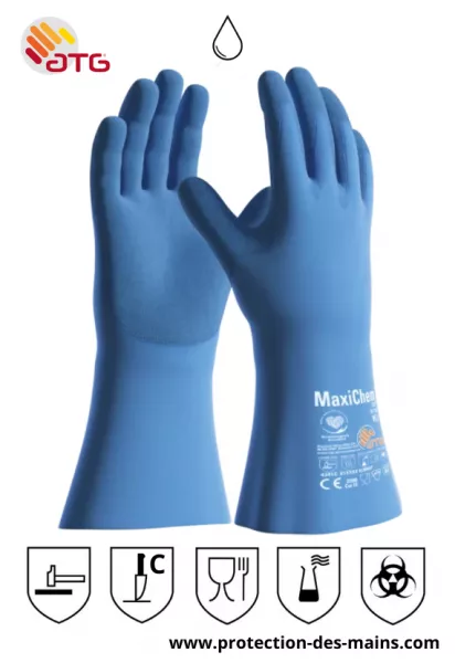 Gants ATG MaxiChem Cut 76-733 - Anticoupure C - Latex �tanche (la paire)