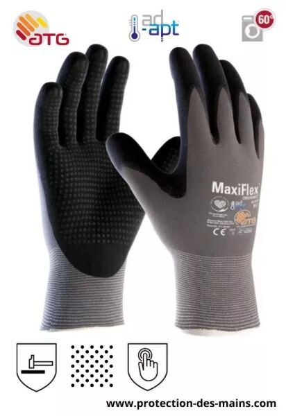 Gants ATG Maxiflex Endurance 42-844 ADAPT - Picots (la paire)