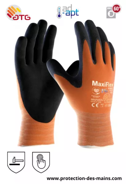Gants ATG Maxiflex Ultimate 42-878 ADPDM Orange (la paire)
