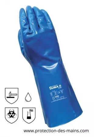Gants chimiques PVA Nitrile Juba 711KR (la paire) 