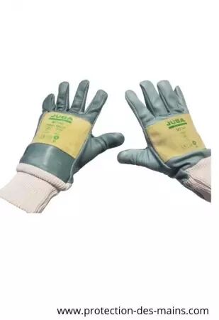 Gants cuir protection tronçonneuse - Classe 2  (la paire)  