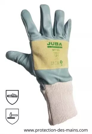 Gants cuir protection tronçonneuse - Classe 2  (la paire)  