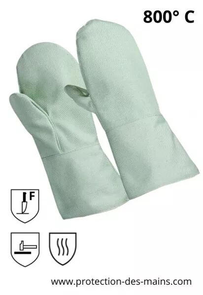 Gants de protection tr�s hautes temp�ratures - Chaleur 800� (la paire)
