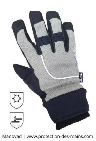 Gants grand froid avec doublure polaire et renfort paume (la paire) 