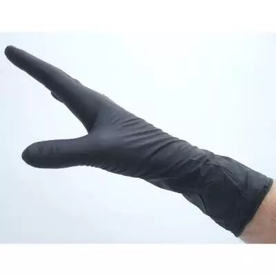 photo Gants jetables nitrile noir 