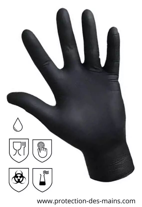 100 Gants de protection jetables en Nitrile pour peinture