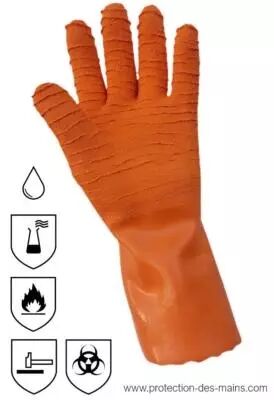 Gants de travail longs 3 doigts en cuir