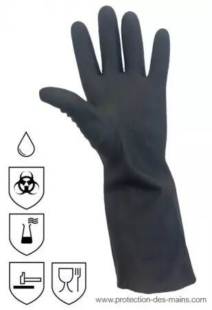 Gants latex néoprène manches longues (la paire)