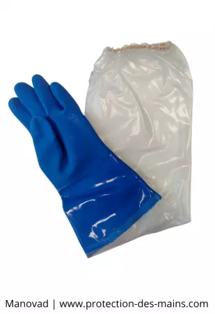 Gants manches longues 65 cm en PVC souples (la paire)