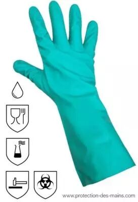 Gants longs en nitrile pour la traite - Usage unique