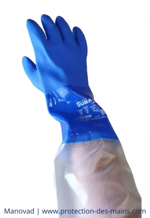 Gants manches longues &eacute;tanches - 65 cm - PVC souples (la paire)