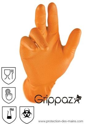 Gants Nitrile jetables Grippaz Skins PIP (boite de 50 gants)