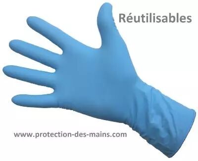 photo Gants nitrile jetables manches longues 