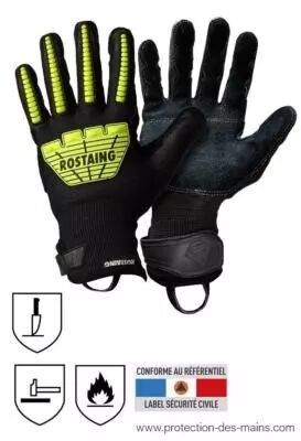 Gants Pompiers Rostaing Rescue Fluo Multirisques