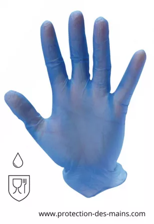 Gants vinyle jetables non poudrés (boite de 100 gants)
