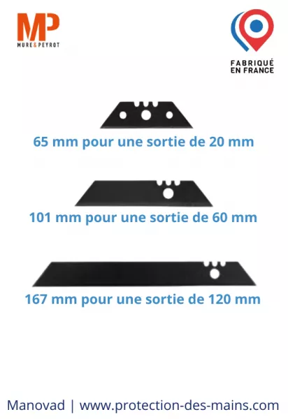 Lames composite pour couteau Pyla Alimentaire (lot de 10)