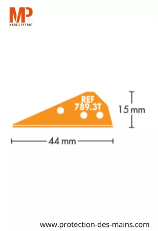 Lames triangles 789.3T pour couteaux découpe films et cartons (10 lames) 